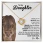 To My Daughter, You Are Braver Than You Believe, Love Mom - Loveknot Necklace