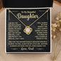 To My Daughter, I Will Always Be Your Biggest Fan, Love Dad - Loveknot Necklace