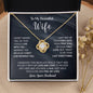To My Beautiful Wife, I Can't Live Without You - Loveknot Necklace