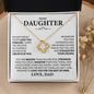 To My Daughter, Straighten Your Crown, Love Dad - Loveknot Necklace