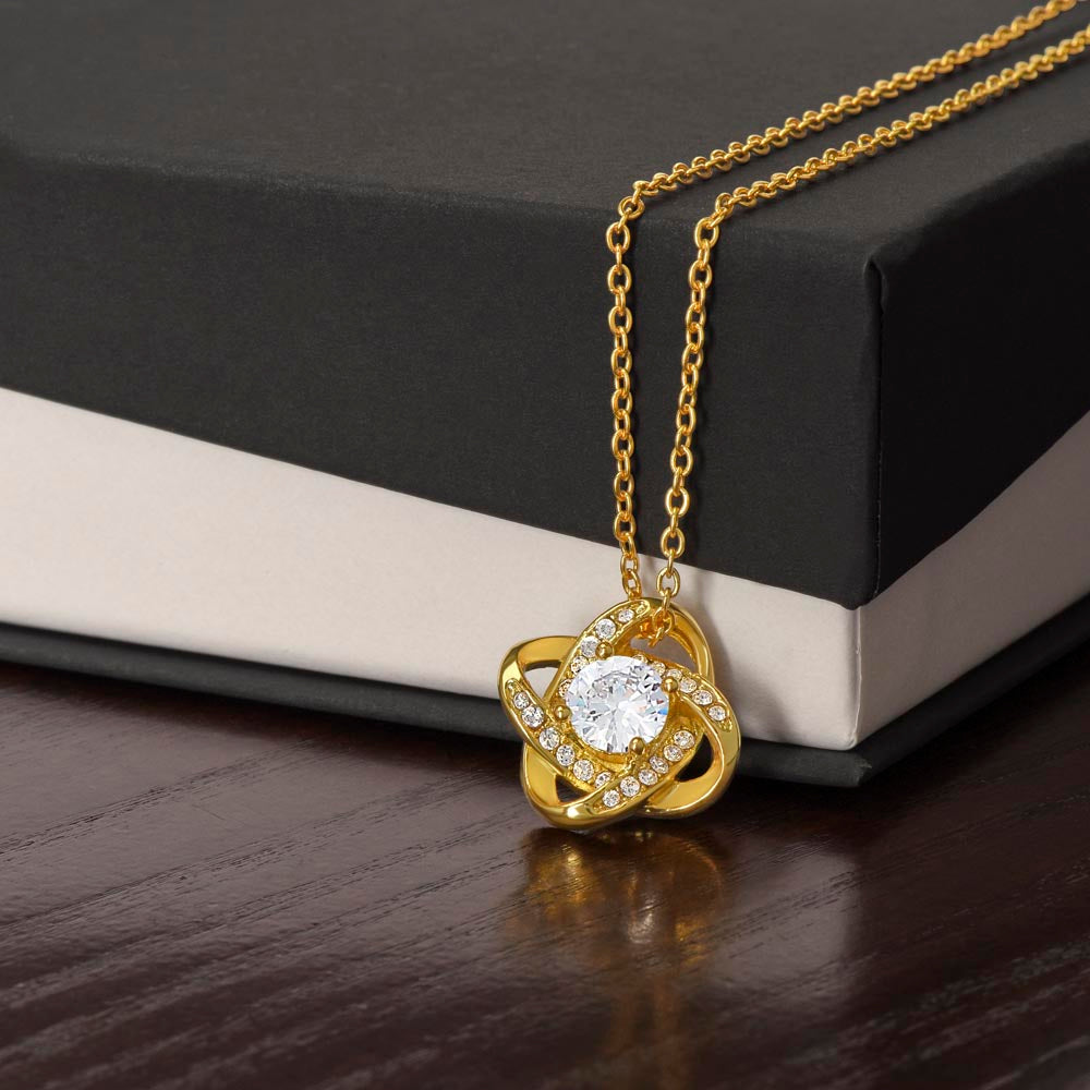 To My Daughter Believe In Yourself, Love Dad Loveknot Necklace