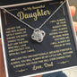 To My Daughter, I Will Always Be Your Biggest Fan, Love Dad - Loveknot Necklace