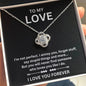 To My Love, I Love You Forever - Loveknot Necklace