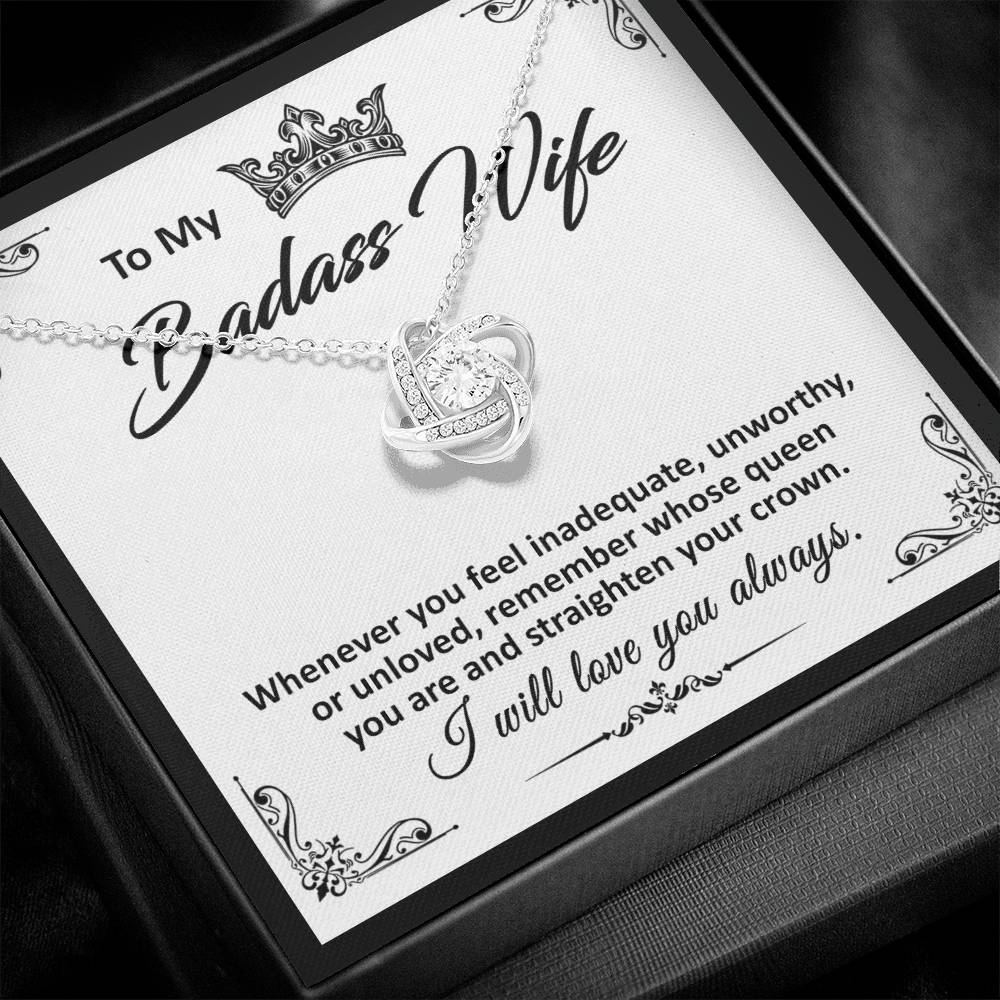 To My Badass Wife - Loveknot Necklace