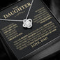 To My Daughter - Believe In Yourself - Love Knot Necklace