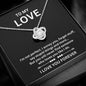To My Love, I Love You Forever - Loveknot Necklace