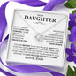 To My Daughter, Straighten Your Crown, Love Dad - Loveknot Necklace