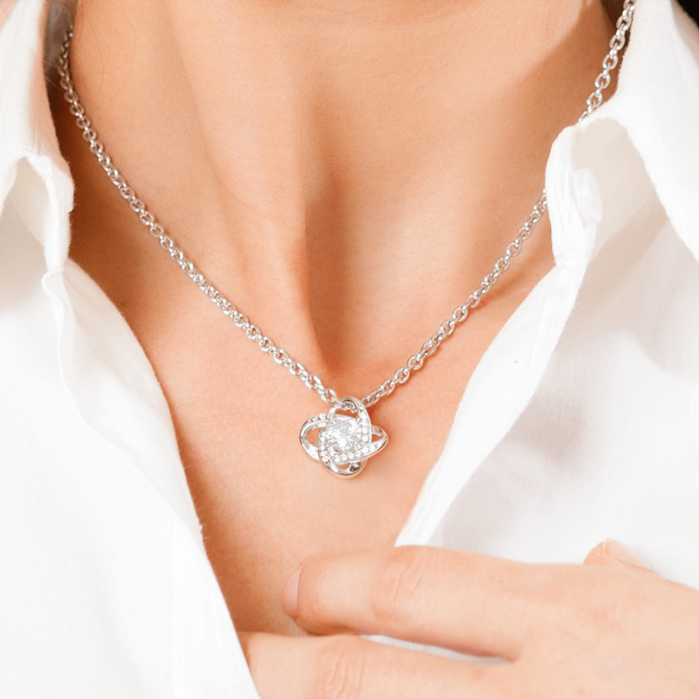 To My Daughter , THIS OLD LION, Will Always Have YourBack, Love Dad - Loveknot Necklace