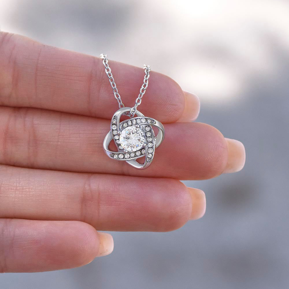 To My Daughter, You Are Braver, Stronger, Smarter, Love Dad - Loveknot Necklace