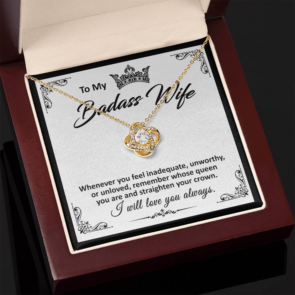 To My Badass Wife - Loveknot Necklace