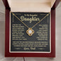 To My Daughter, I Will Always Be Your Biggest Fan, Love Dad - Loveknot Necklace