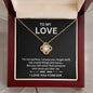 To My Love, I Love You Forever - Loveknot Necklace