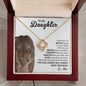 To My Daughter, You Are Braver Than You Believe, Love Mom - Loveknot Necklace