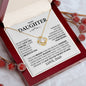To My Daughter, Straighten Your Crown, Love Dad - Loveknot Necklace
