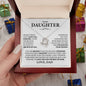 To My Daughter, Straighten Your Crown, Love Dad - Loveknot Necklace