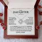 To My Daughter, Straighten Your Crown, Love Dad - Loveknot Necklace