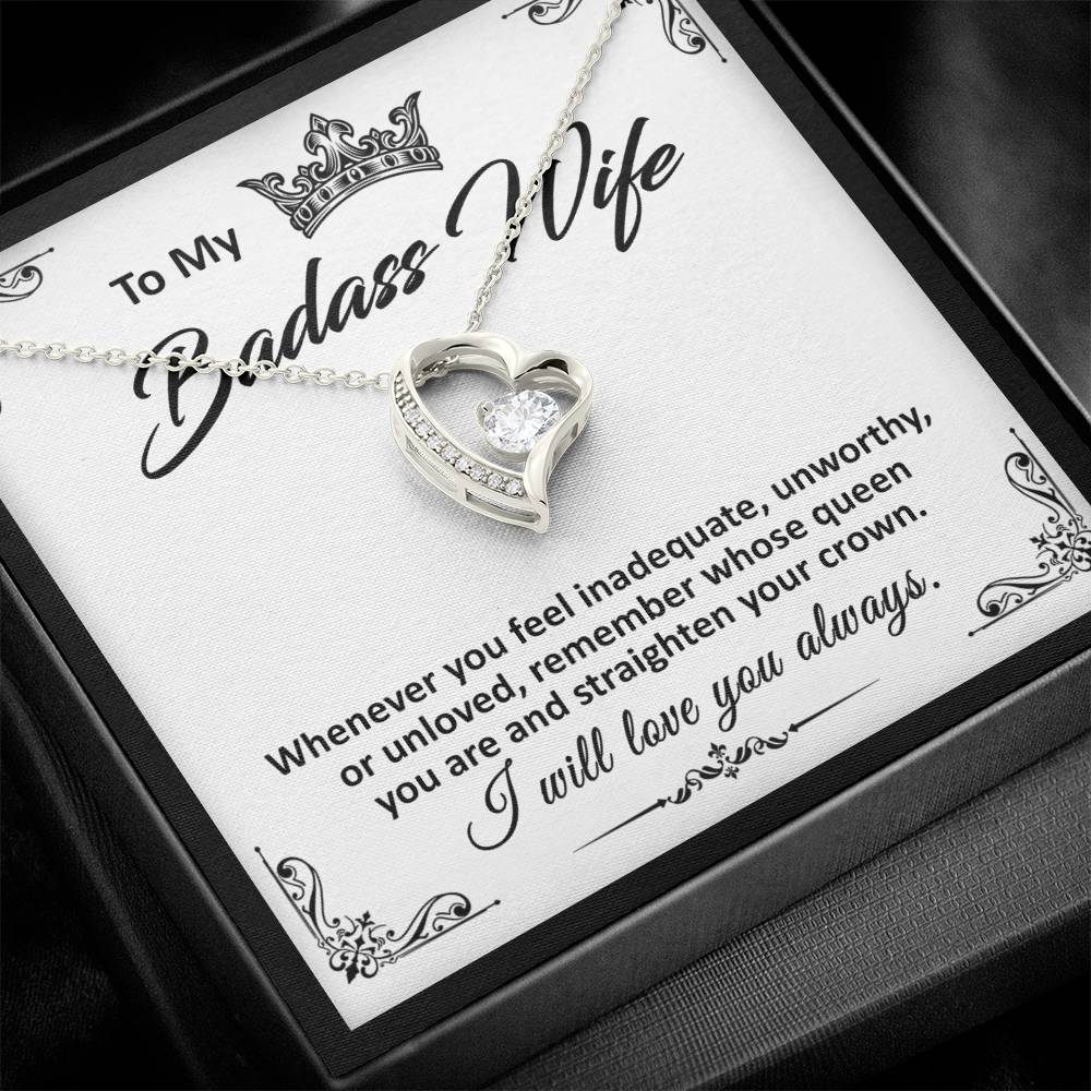 To My Badass Wife - Forever Love Necklace