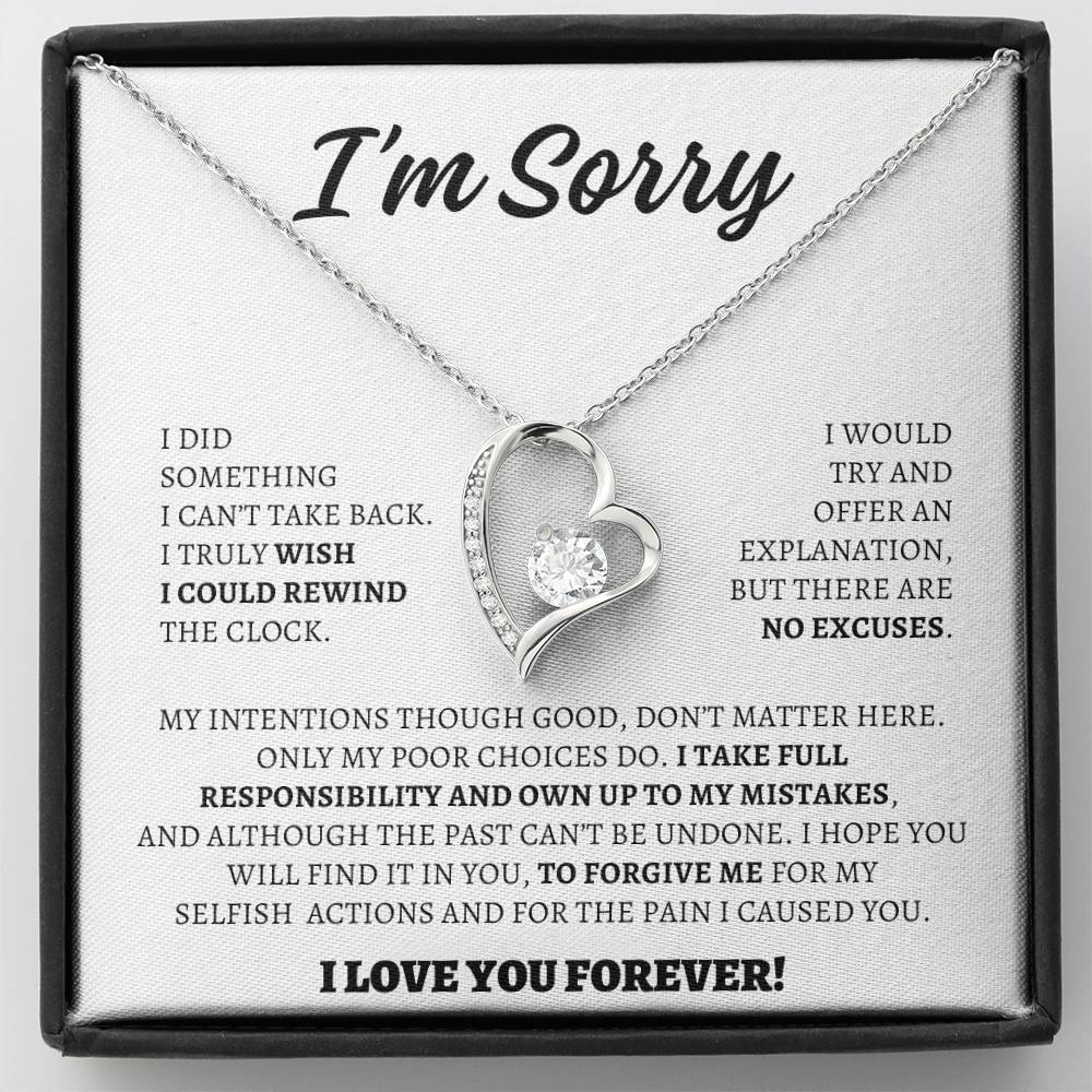 Apology Gift for Her - I Take Full Responsibility - Forever Love Necklace