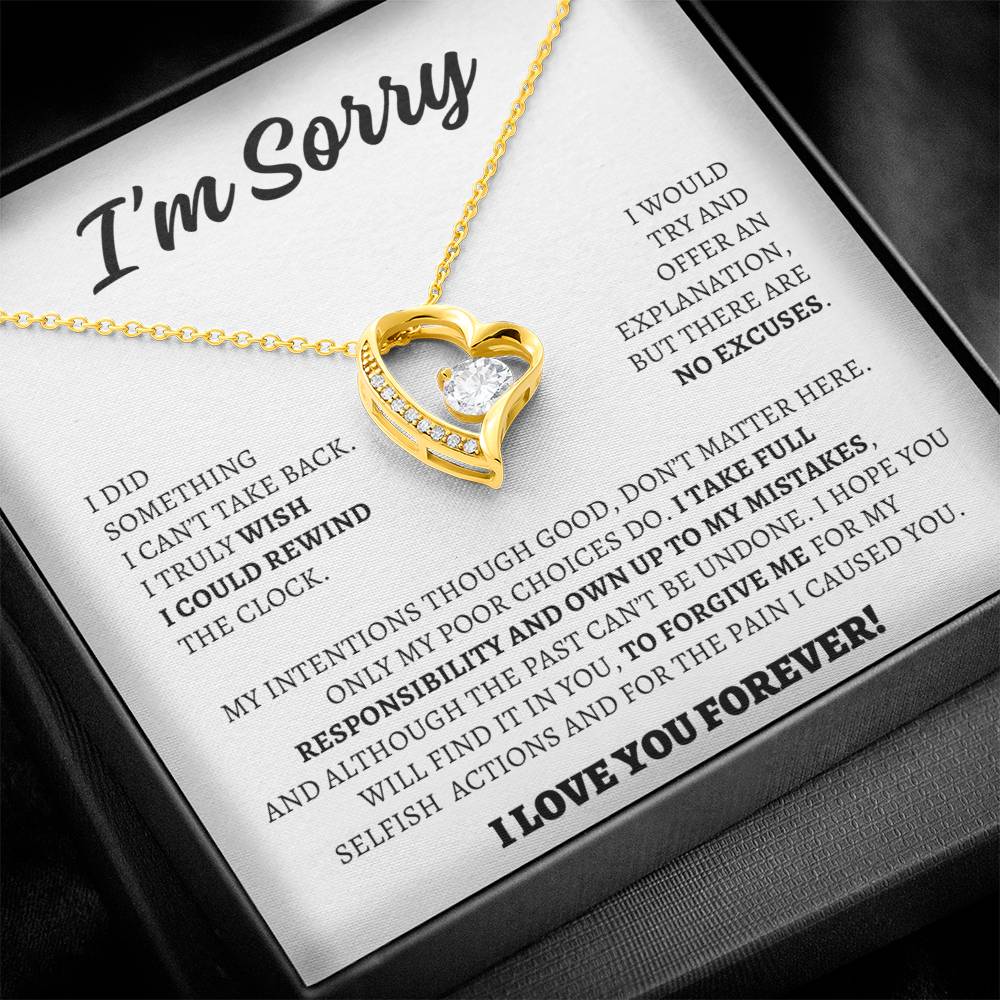 Apology Gift for Her - I Take Full Responsibility - Forever Love Necklace