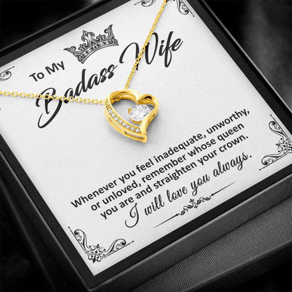 To My Badass Wife - Forever Love Necklace