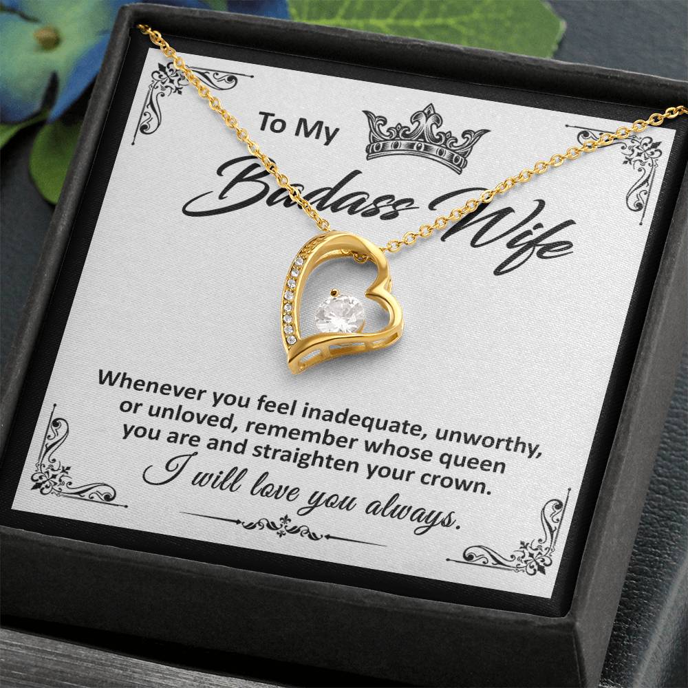 To My Badass Wife - Forever Love Necklace