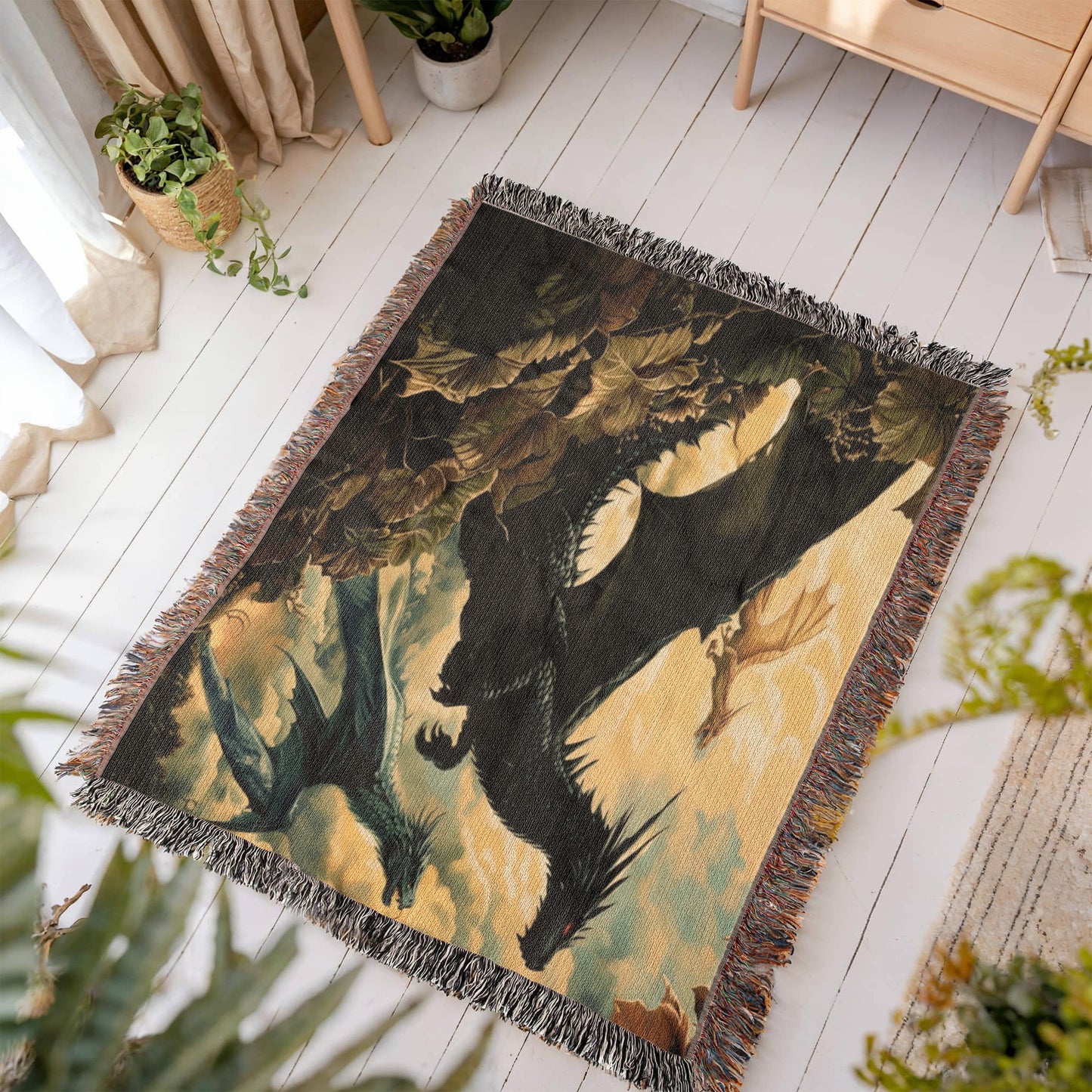 Dragonrider Woven Blanket