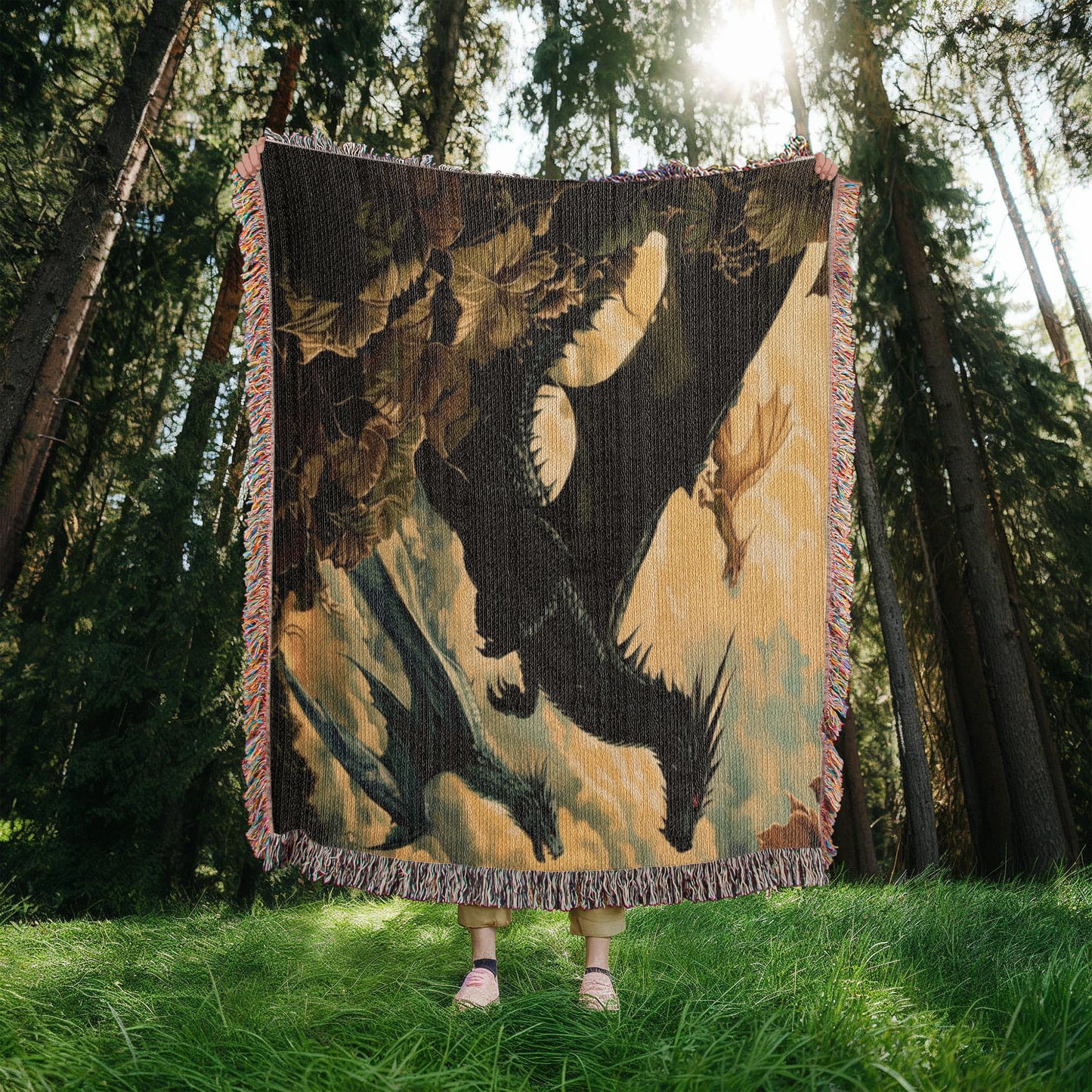 Dragonrider Woven Blanket