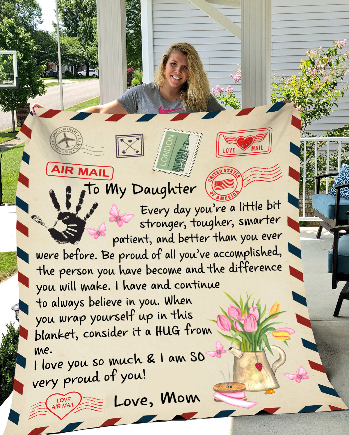 To My Daughter, I Love You So Much, Love Mom Blanket