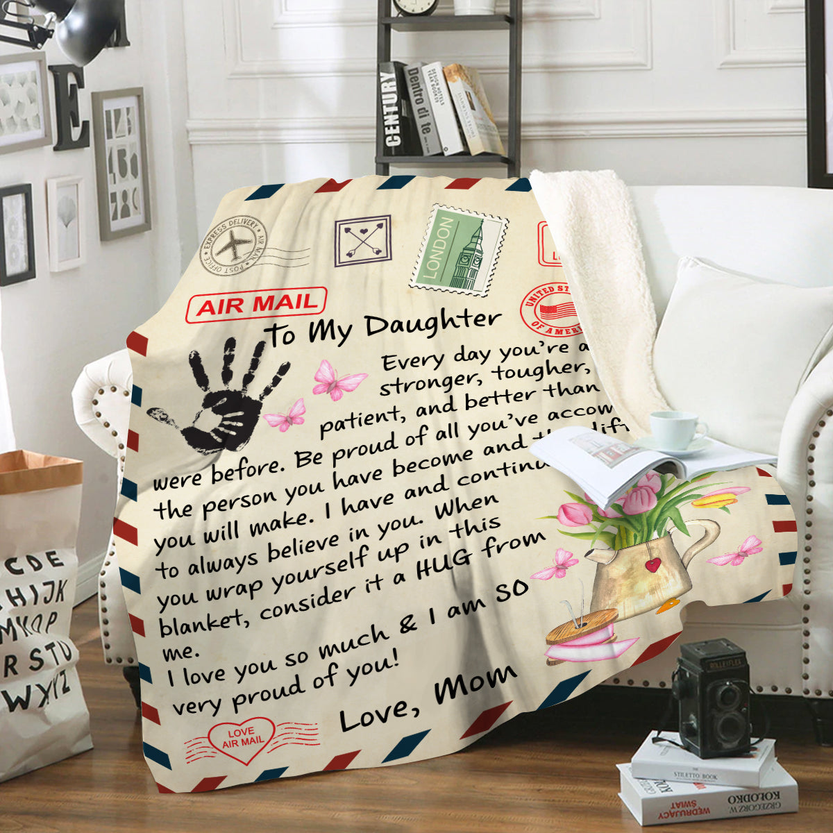 To My Daughter, I Love You So Much, Love Mom Blanket