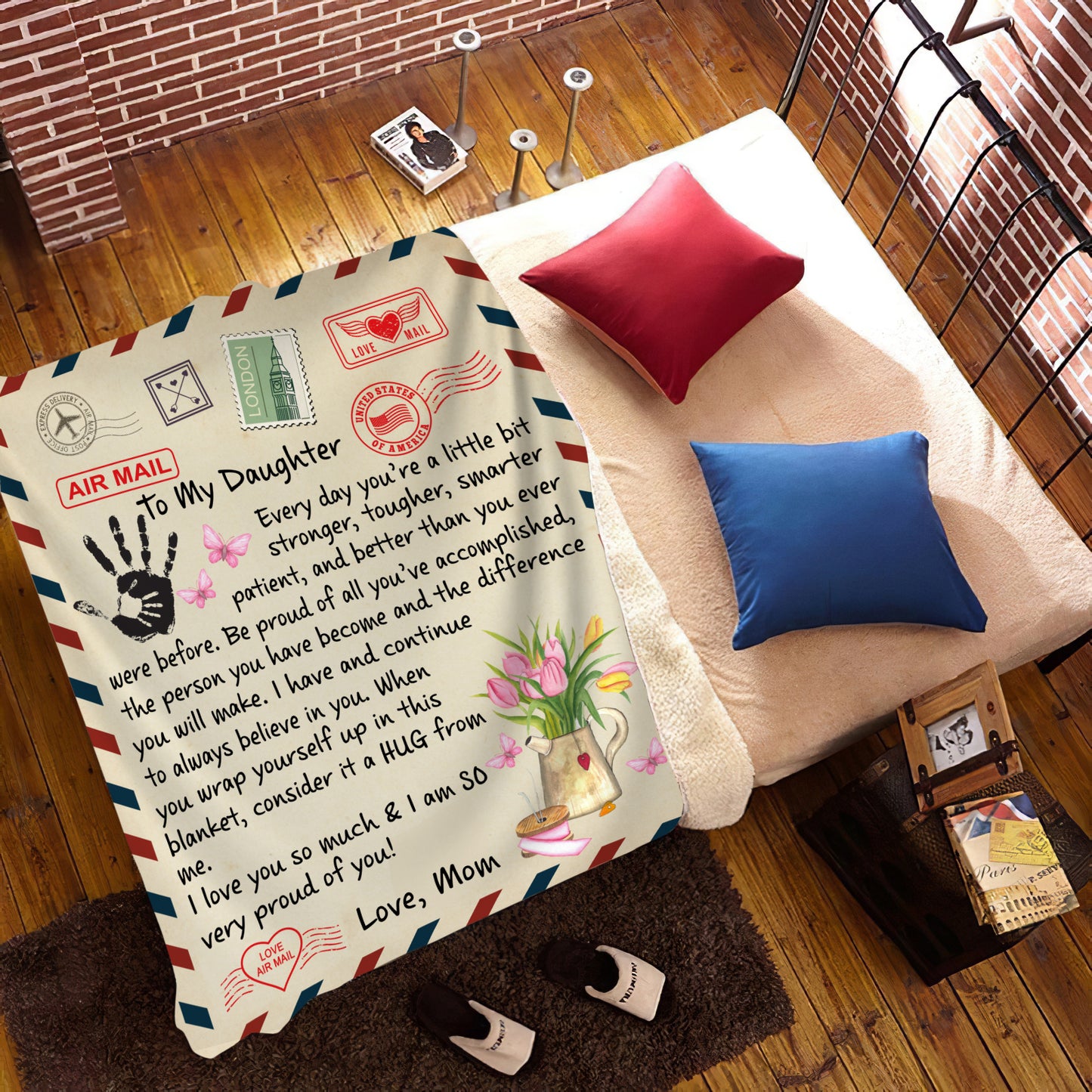 To My Daughter, I Love You So Much, Love Mom Blanket