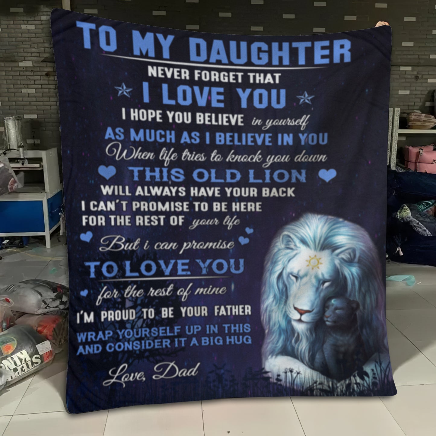 To My Daughter, Never Forget That I Love You, Love Dad Blanket