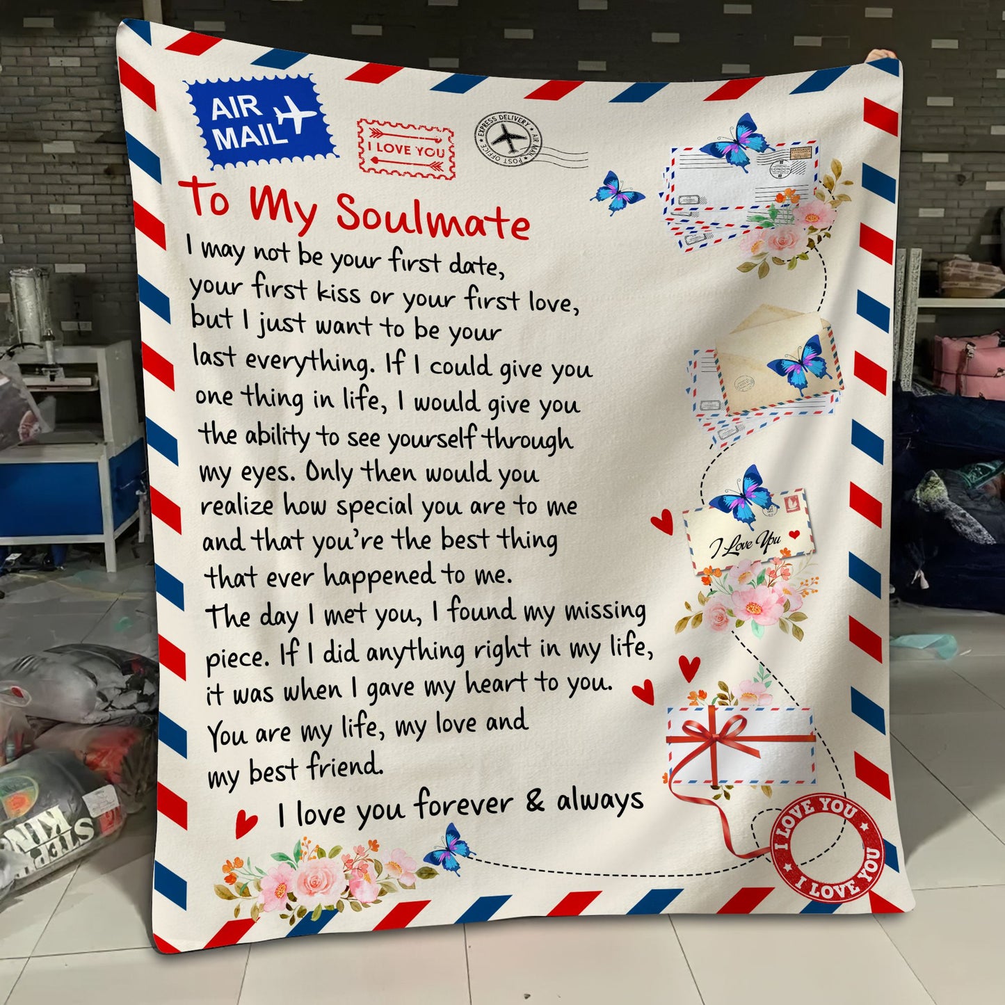 To My Soulmate, I Want To Be Your Last Everything- Blanket