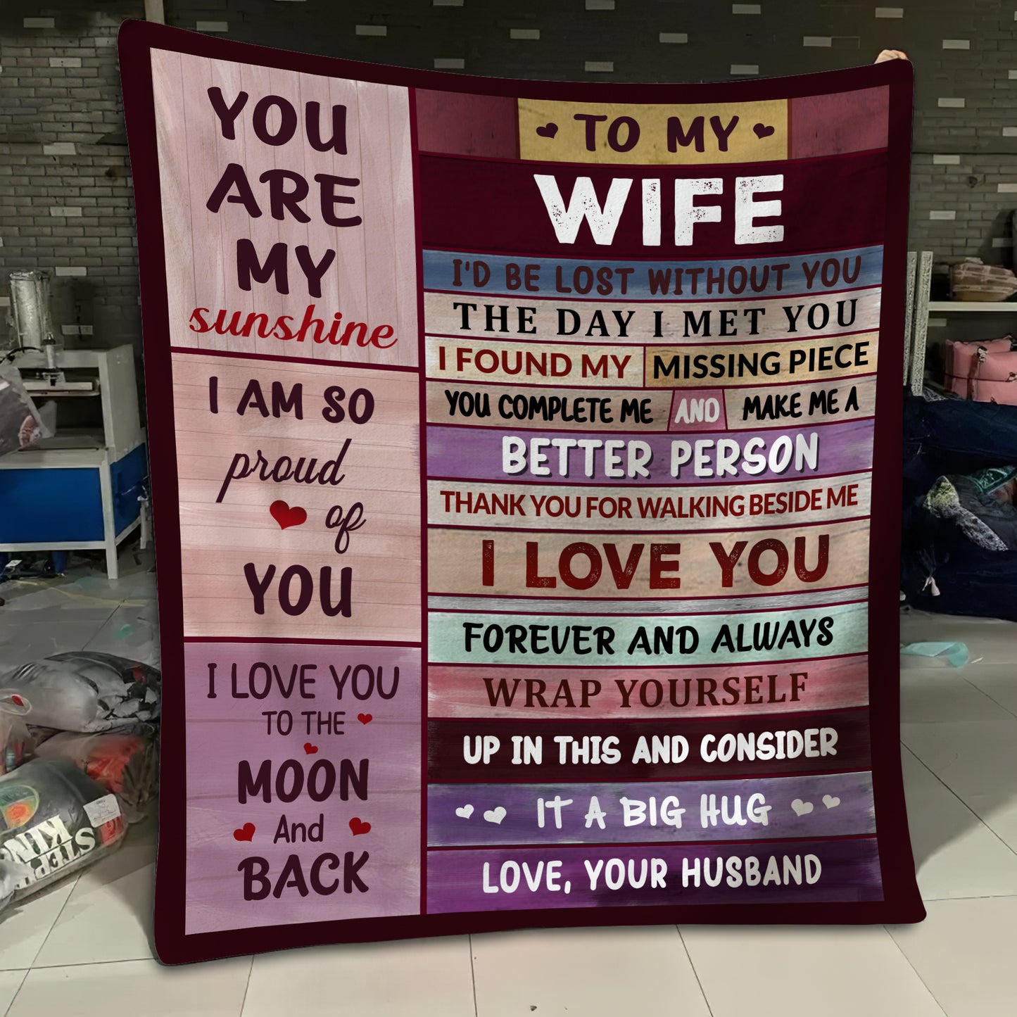 50% Off Today - To My Wife, You Complete Me, Love Your Husband Blanket
