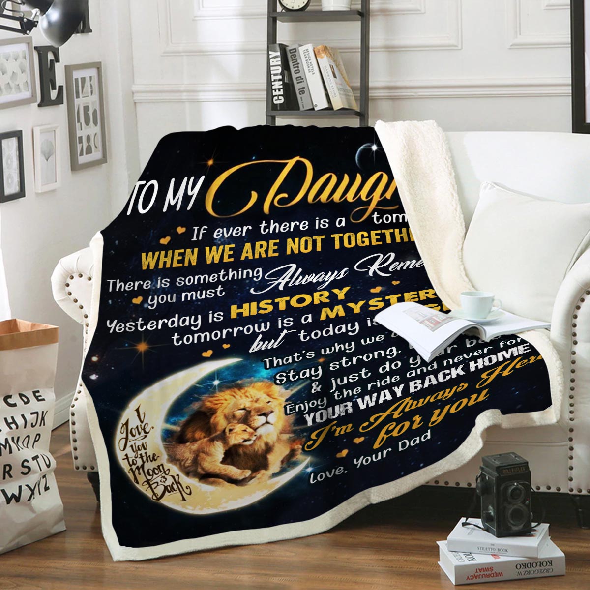 To My Daughter, Love Dad Blanket
