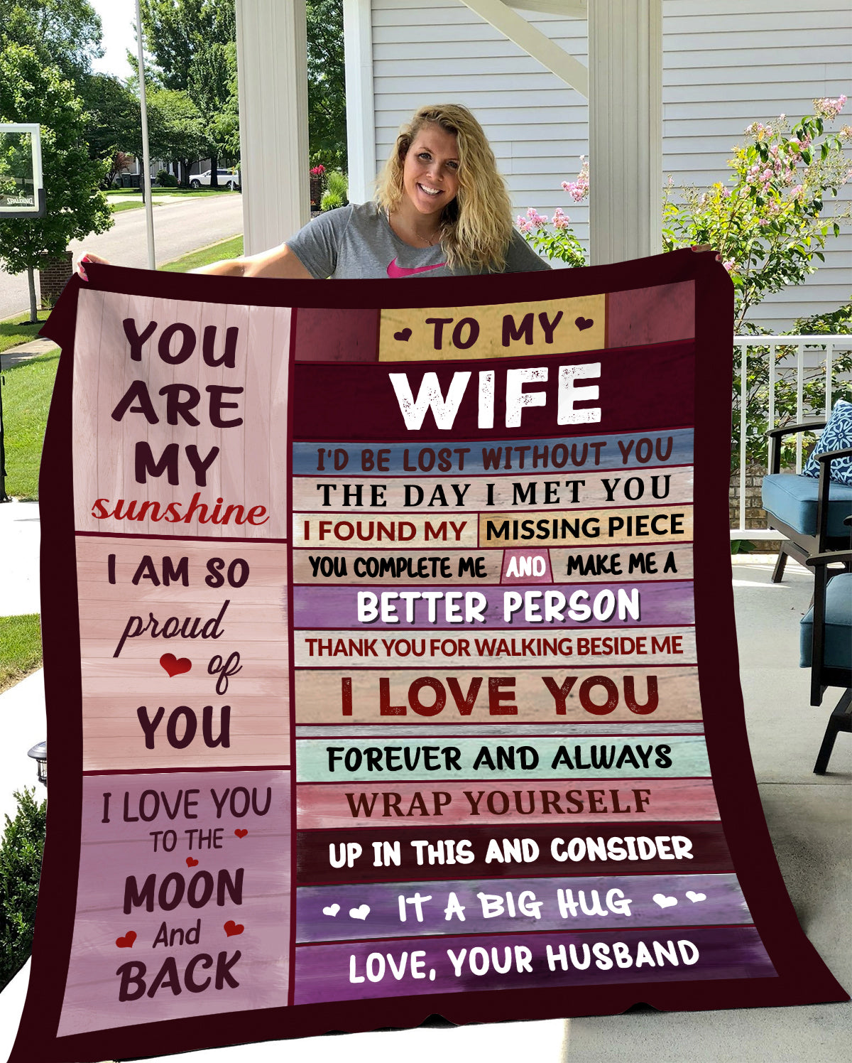 50% Off Today - To My Wife, You Complete Me, Love Your Husband Blanket
