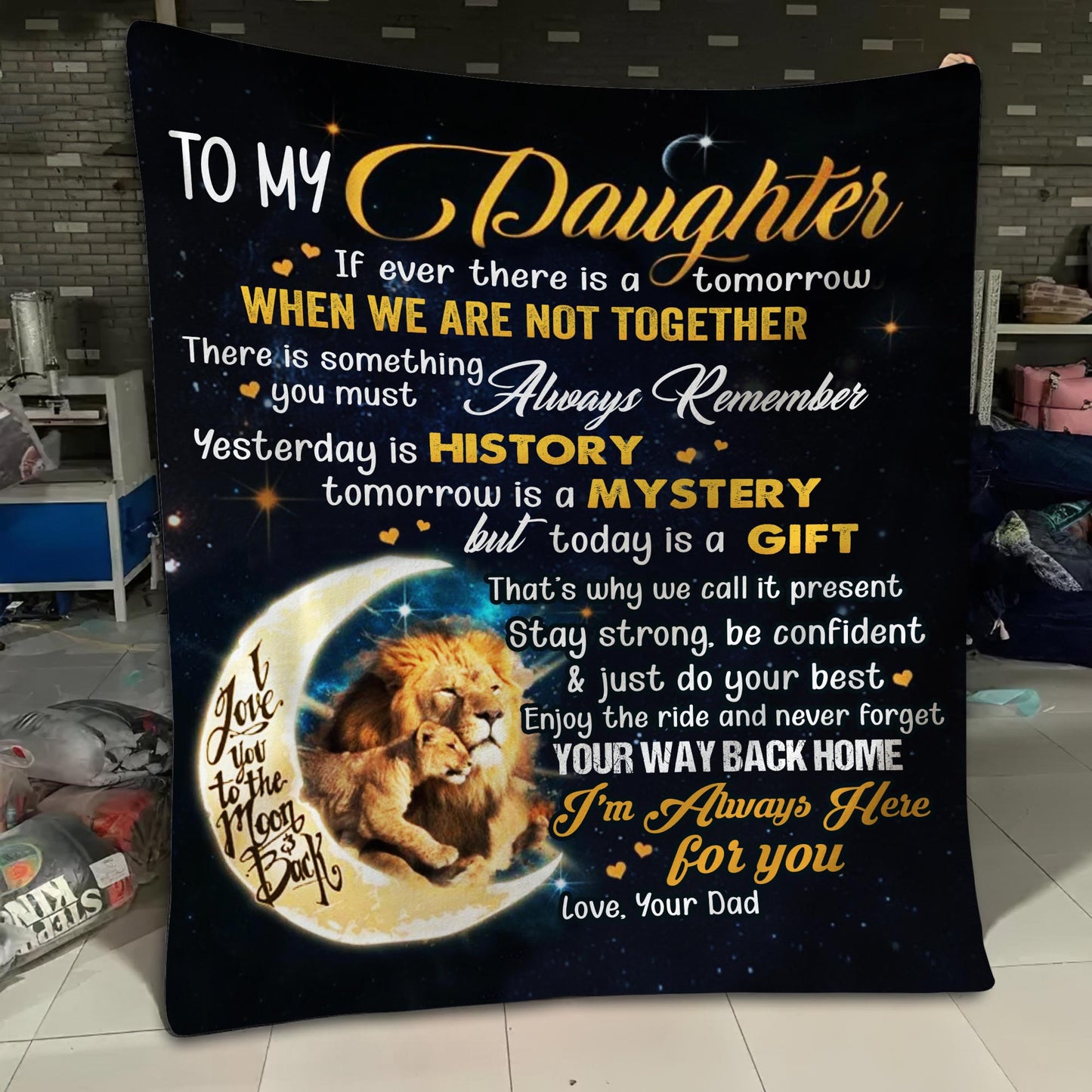 To My Daughter, Love Dad Blanket