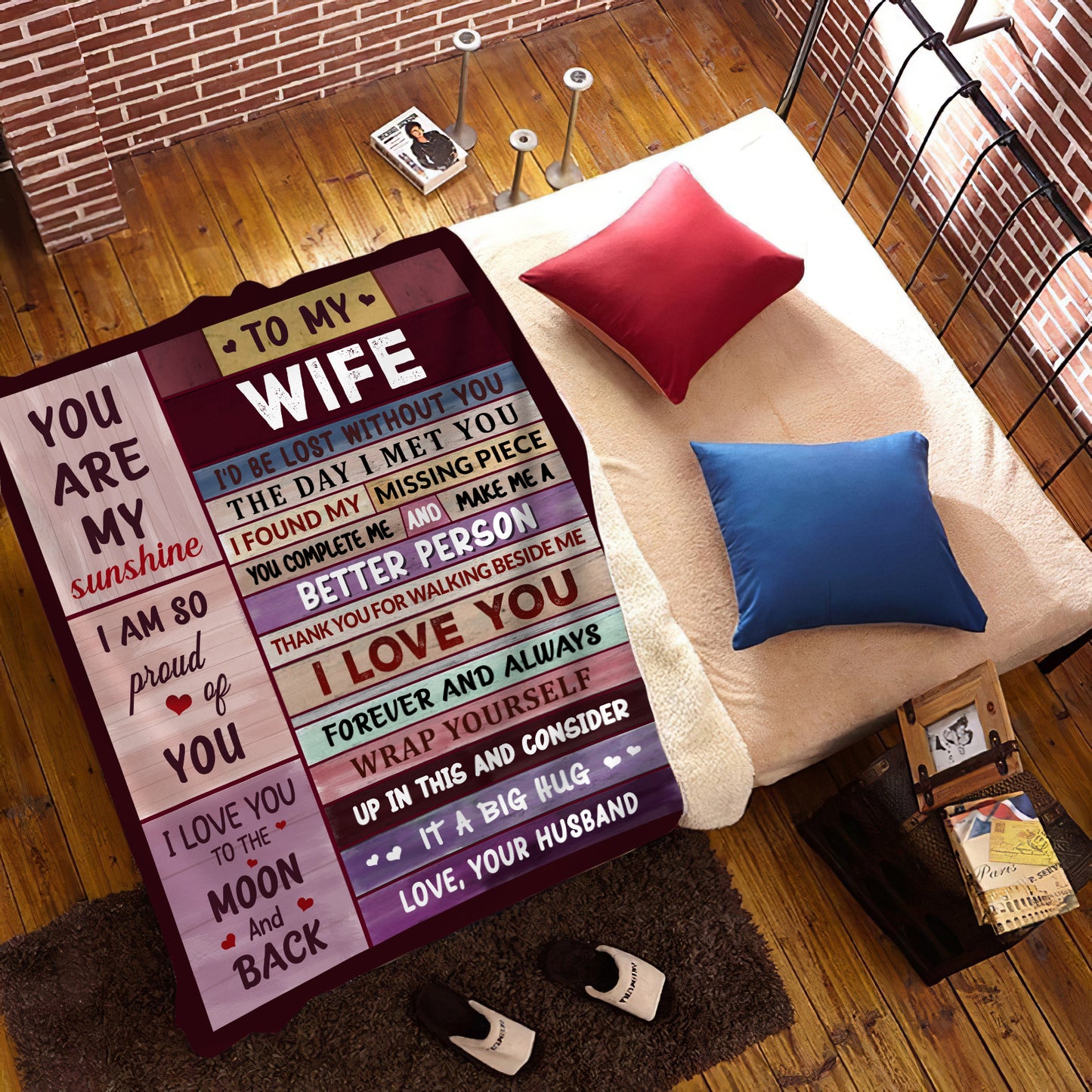50% Off Today - To My Wife, You Complete Me, Love Your Husband Blanket