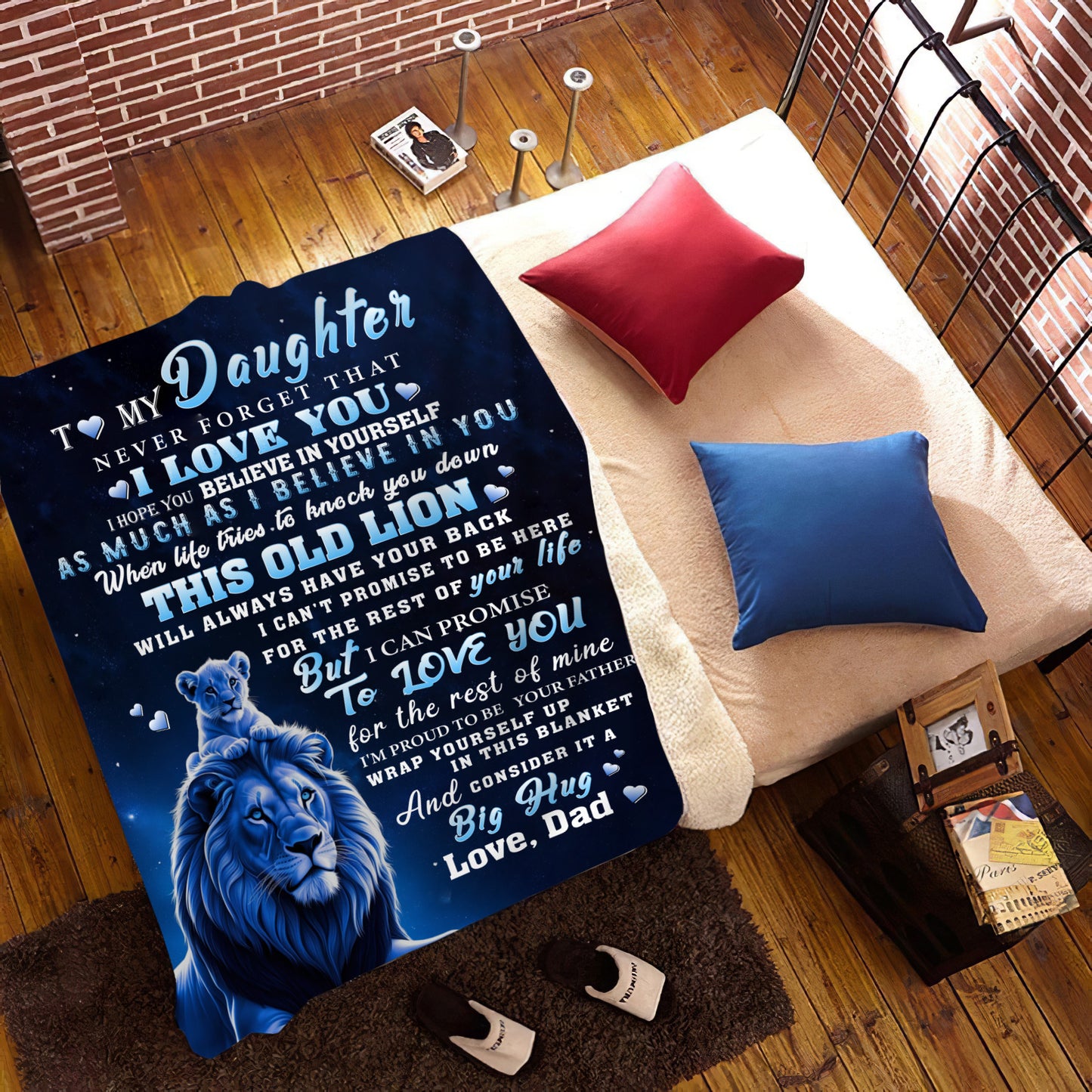 To My Daughter, Never Forget That I Love You, Love Dad Blanket