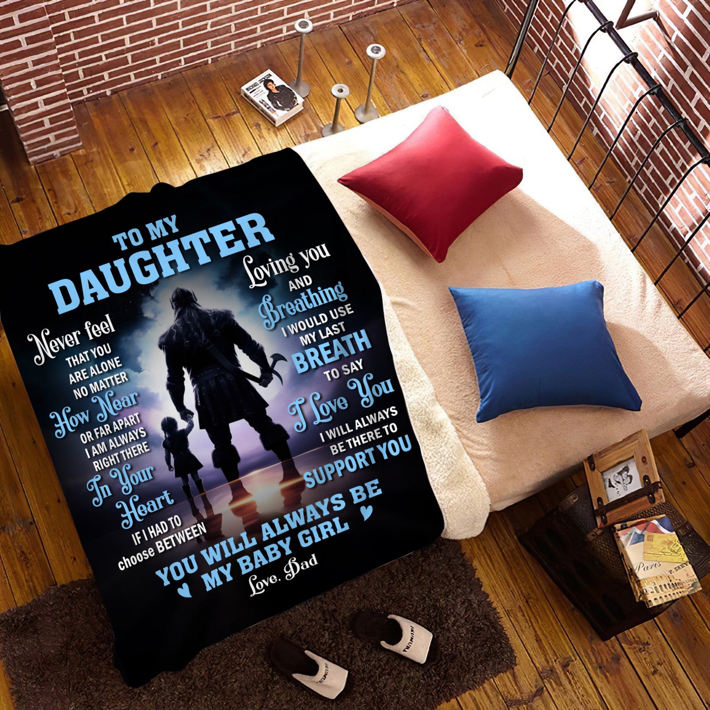 To My Daughter, Never Forget That I Love You, Love Dad Blanket