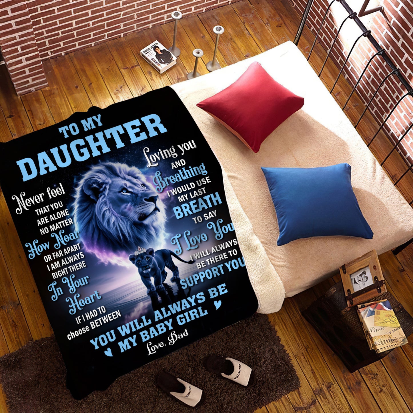 To My Daughter, Never Forget That I Love You, Love Dad Blanket