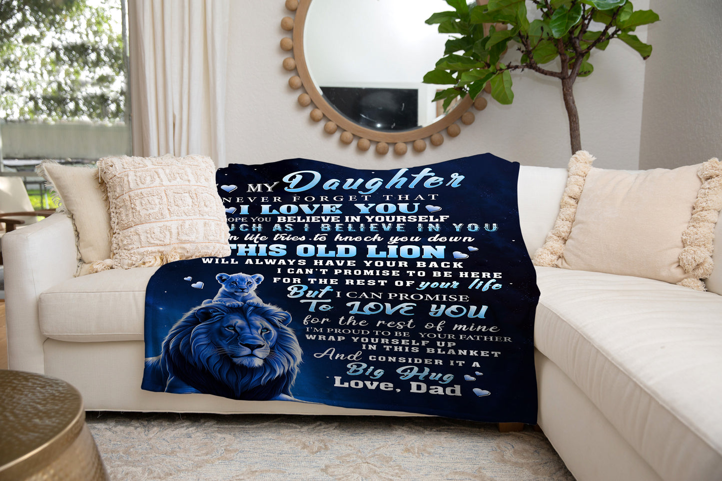 To My Daughter, Never Forget That I Love You, Love Dad Blanket