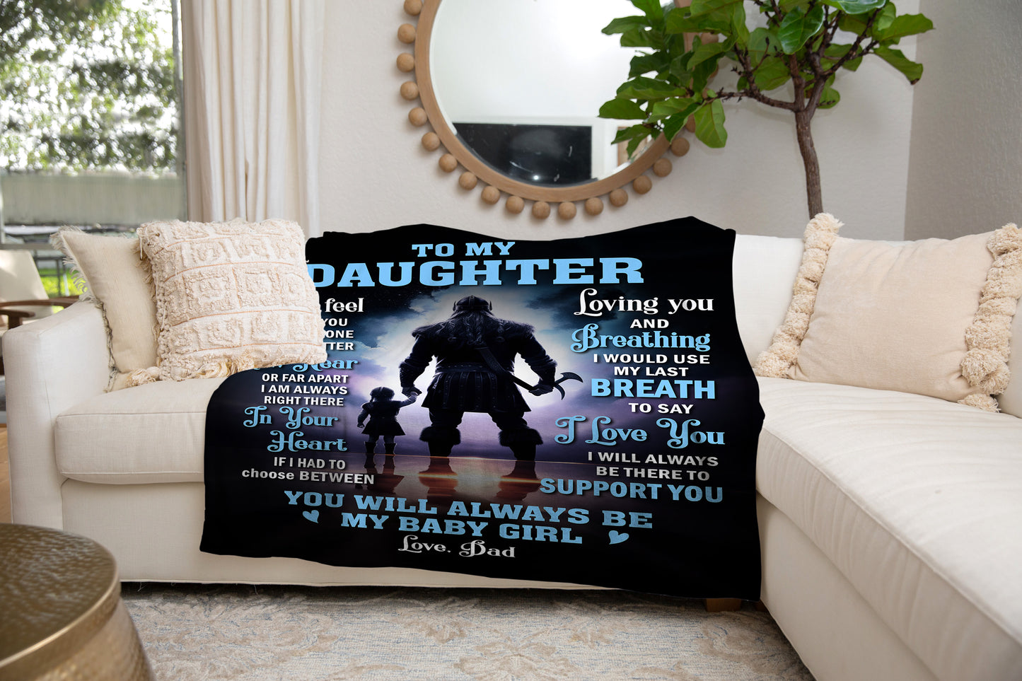 To My Daughter, Never Forget That I Love You, Love Dad Blanket