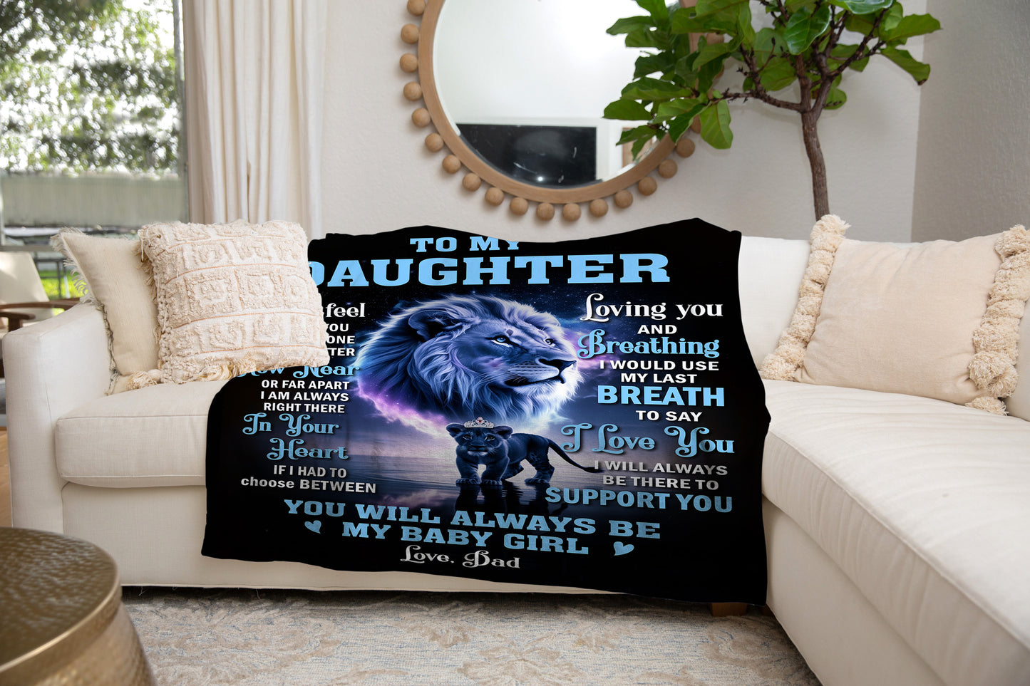 To My Daughter, Never Forget That I Love You, Love Dad Blanket