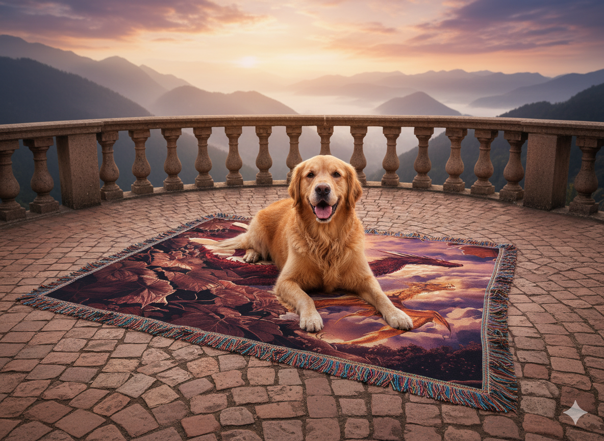 Dragonrider Woven Blanket