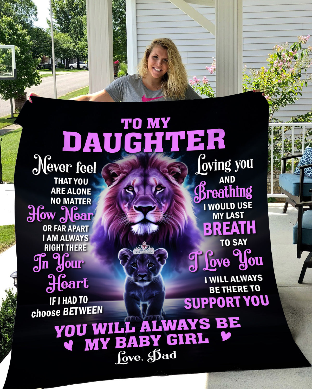 To My Daughter, Never Feel That You Are Alone, Love Dad Blanket