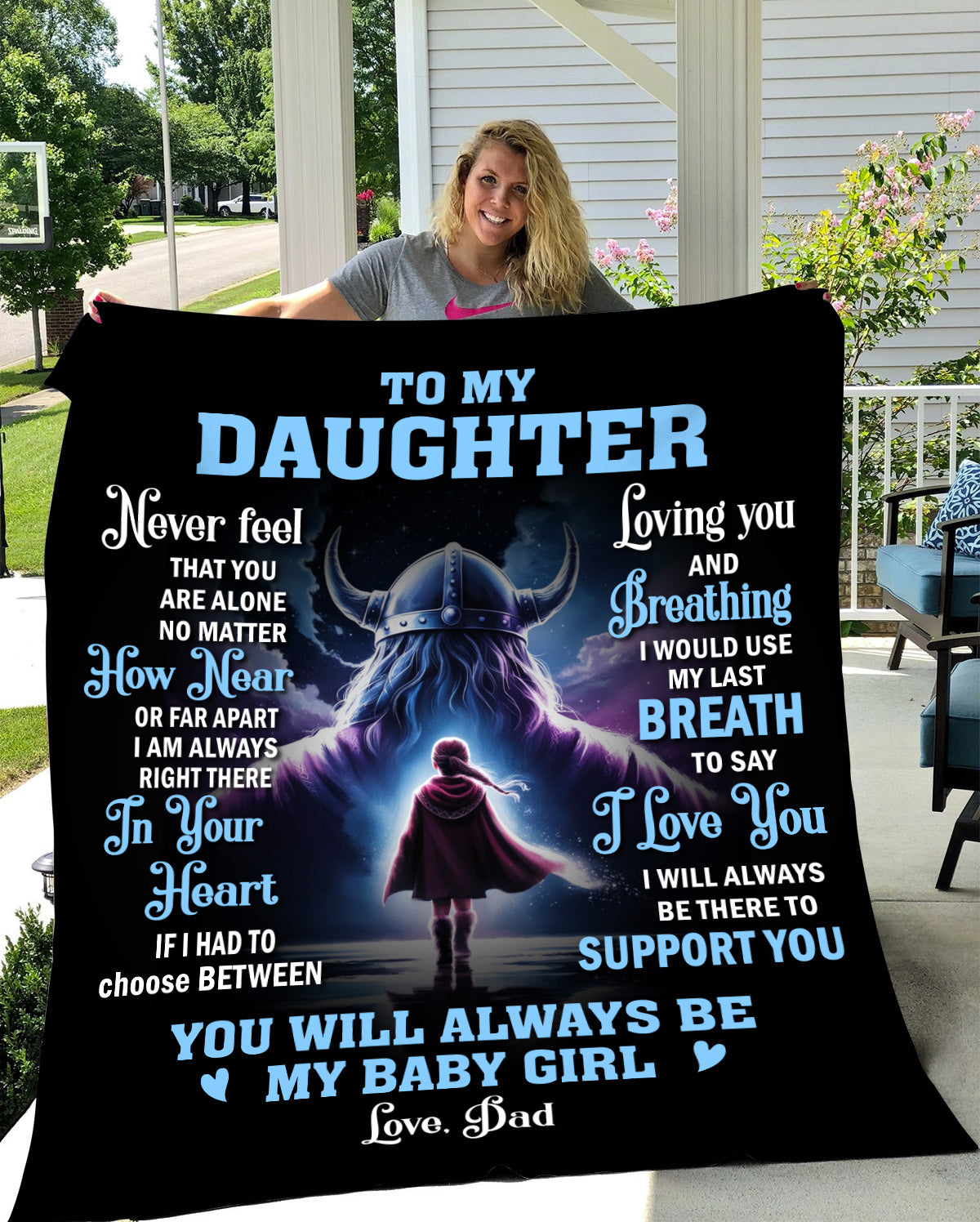 To My Daughter, Never Feel That You Are Alone, Love Dad Blanket