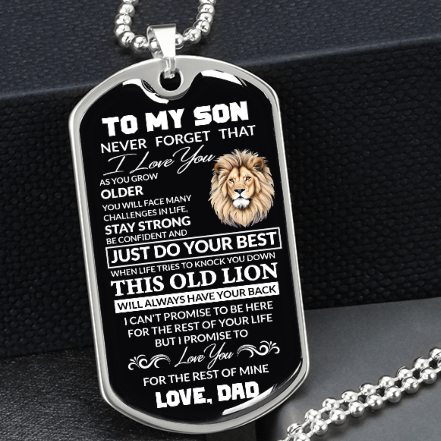 (Best Seller) To My Son, I Believe In You, Love Dad - Dog Tag Military Ball Chain