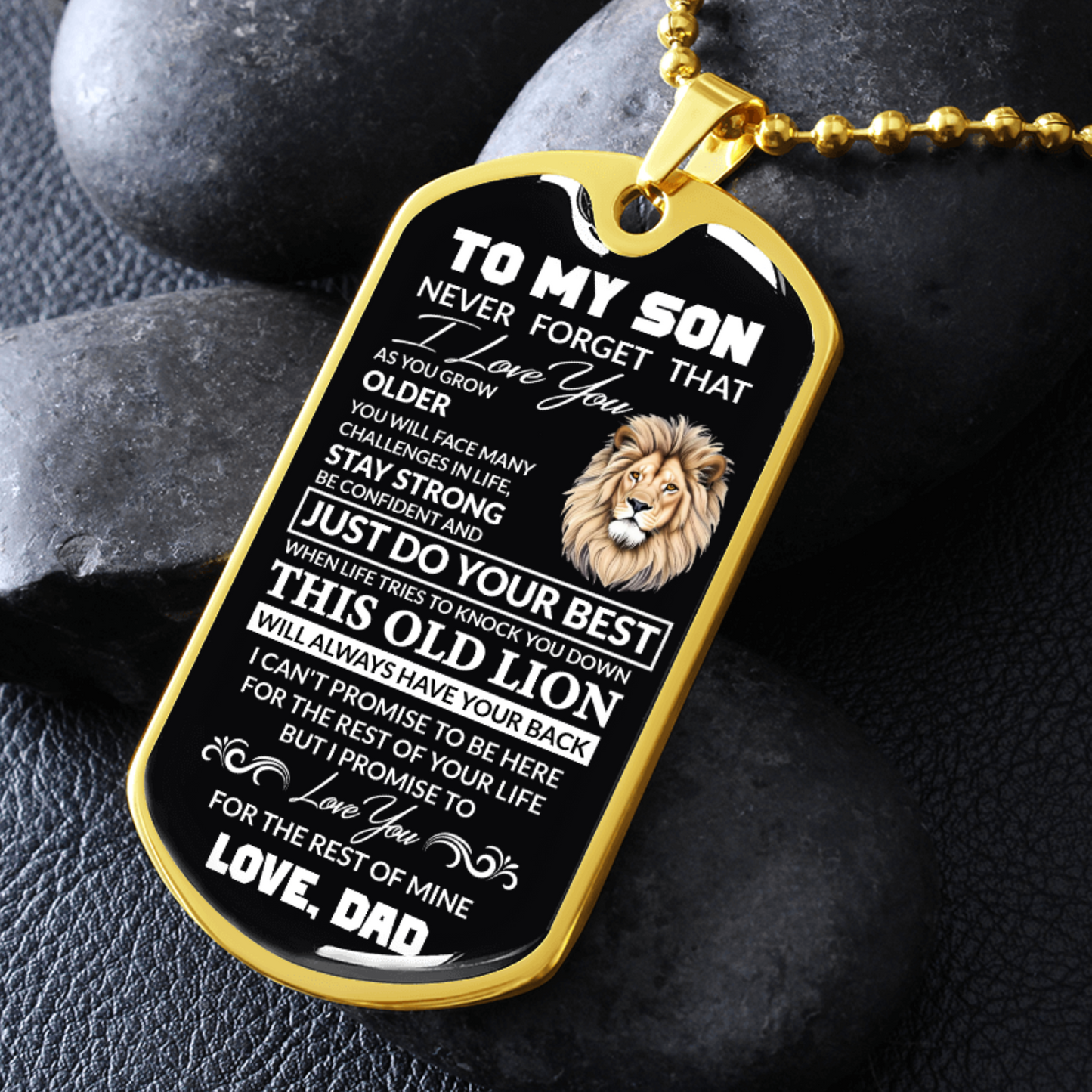 (Best Seller) To My Son, I Believe In You, Love Dad - Dog Tag Military Ball Chain