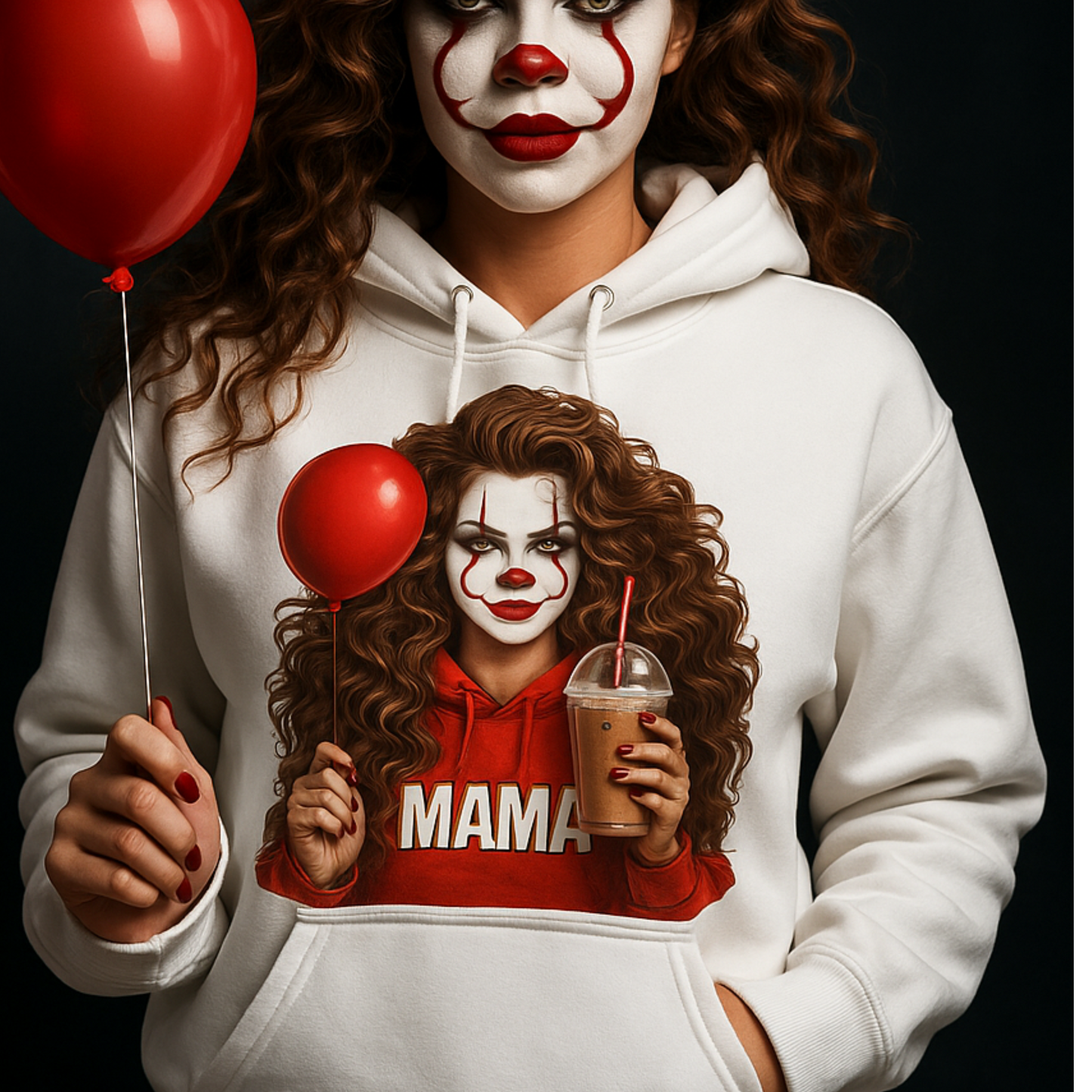 On Sale - Red Balloon Spooky Hoodie