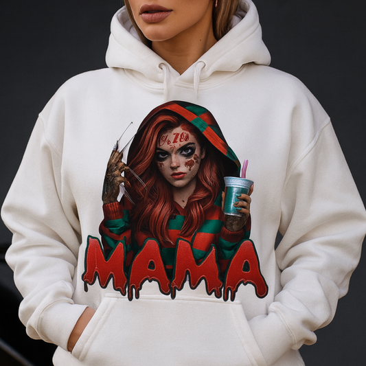 On Sale - Red/Green Spooky Face Hoodie